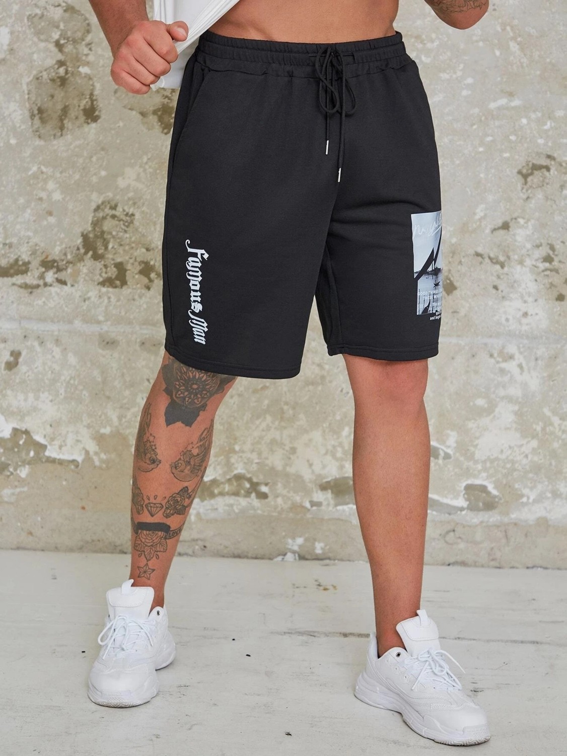 DAXİS Sportwear Company Baskılı Kısa Şort-Daxis Sportwear Company görsel 5