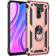 Kip GSM Xiaomi Redmi 9 Kılıf Vega Tank  Sert  Yüzüklü Standlı Zırh Koruma Kapak