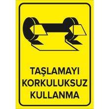 New Jargon Taşlamayı Korkuluksuz Kullanma Levhası - Sac Malzeme 25X35 cm