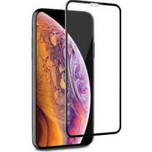 Kny Apple Iphone X-Xs Için Kenarı Kırılmaya Dayanıklı 5d Cam Ekran Koruyucu Siyah