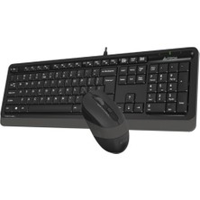 A4 Tech F1010 mm Klavye Mouse Set Gri USB