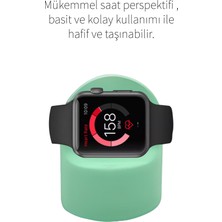 Deilmi IOS Watch 1 2 3 4 5 6 7 SE Serisi 38mm 40mm 41mm 42mm 43mm 44mm 45mm Uyumlu Silikon Şarj Standı