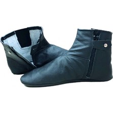 Berat Mest - Kışlık Mest - Dana Derisi Mest - Tek Lastikli Tek Fermuarlı - Miflonlu Mest - 37 Numara