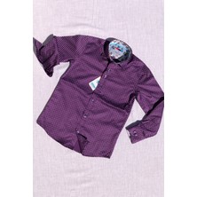 Yeni Sezon Puantiyeli Morl Uzun Kol Çocuk Gömlek