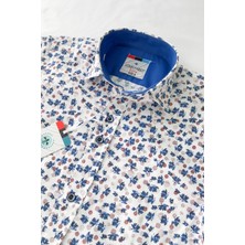 Minik Yapraklı  Kısa Kol Çocuk Gömleği