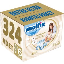 Molfix Pure&soft Bebek Bezi Beden:6 (15+Kg) Extra Large 324 Adet Ekstra Ultra Avantaj Pk