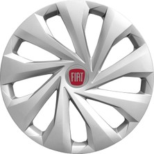 Fiat Linea 15 Inç Uyumlu Jant Kapağı Amblemli Gri 4'lü Takım 130
