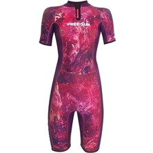 Free-Sub Dreams Kadın 2mm Shorty Elbise 100% Cr Neopren Mor Renkli Dalış İçin