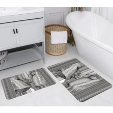 Rovigo Home Dijital Baskılı 2'li Banyo Paspas Takımı RVG5242