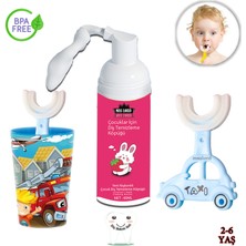 Mas Lord U Tipi Yeni Nesil Diş Fırçası Seti - Mavi Fırçalık + Mavi Araba 2-6 Yaş + Köpük Macun