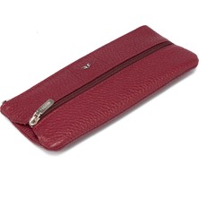 Tergan  Bordo Hakiki Deri Unisex Anahtarlık - S1AN00000157-M71