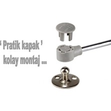 DMK Dolap Amortisörü Beyaz Gazlı Piston Kapak Hidroliği 27 cm 80N