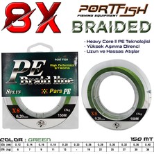 Port Fish Pars 8 Kat Ip Misina 150 mt Yeşil