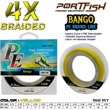Port Fish Bango 4 Kat Ip Misina 150 mt Sarı