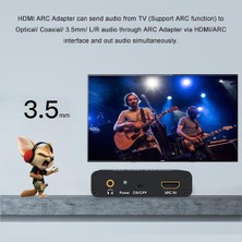 Xinh Alüminyum Ark HDMI Uyumlu Ses Extractor Dijital Analog Ses Dönüştürücü Aux Spdıf Koaksiyel Rca 3.5mm Jack Çıkışı (Yurt Dışından)