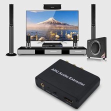 Xinh Alüminyum Ark HDMI Uyumlu Ses Extractor Dijital Analog Ses Dönüştürücü Aux Spdıf Koaksiyel Rca 3.5mm Jack Çıkışı (Yurt Dışından)