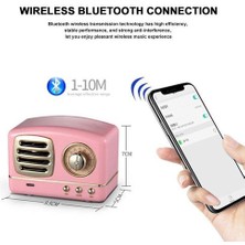 Xinh Taşınabilir Bluetooth Hoparlör Kablosuz Mini Retro Radyo USB / Tf Kart Müzik Çalar Hıfı 3D Stereo Surround Subwoofer Hoparlör (Yurt Dışından)