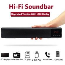 Xinh Tv Soundbar Bluetooth Hoparlör Taşınabilir Kablosuz Subwoofer Stereo Sütun Müzik Çalar Ev Sineması Aux 3.5mm Kablolu ve Kablosuz (Yurt Dışından)