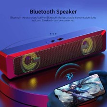 Xinh USB Bluetooth Hoparlör Kablolu Hoparlör Kablosuz Bas Stereo Subwoofer Renkli LED Işık Hoparlör Desteği Tf Kart Hoparlörü (Yurt Dışından)