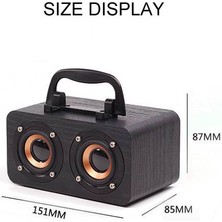 Xinh Ahşap Kablosuz Taşınabilir Hoparlör Masaüstü Bluetooth Hoparlörler Subwoofer Stereo Bas Hoparlör Desteği Tf Mp3 Çalar Telefon Tutucu (Yurt Dışından)