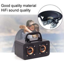 Xinh Ahşap Kablosuz Taşınabilir Hoparlör Masaüstü Bluetooth Hoparlörler Subwoofer Stereo Bas Hoparlör Desteği Tf Mp3 Çalar Telefon Tutucu (Yurt Dışından)