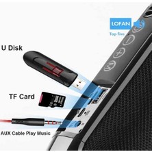 Xinh Siyah Su Geçirmez Bluetooth Hoparlör Stereo Bas Çift Diyafram Subwoofer Ses Sistemi Hoparlör Fm Radyo Bluetooth (Yurt Dışından)