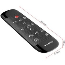 Xinh W2 Pro Ses Uzaktan Kumanda 2.4g Kablosuz Klavye Hava Mouse Ir Öğrenme Mikrofon Jiroskop Android Tv Kutusu Için H96 Max (Yurt Dışından)