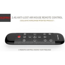 Xinh W2 Pro Ses Uzaktan Kumanda 2.4g Kablosuz Klavye Hava Mouse Ir Öğrenme Mikrofon Jiroskop Android Tv Kutusu Için H96 Max (Yurt Dışından)