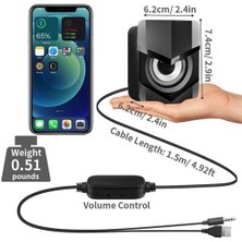 Xinh Mini Hoparlör, Pc Kablolu Masaüstü Hoparlör, 2.0 Stereo Ses Bilgisayar, Mac, Ped, Cep Telefonu Için USB Powered Laptop Hoparlör (Yurt Dışından)