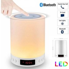 Xinh Bluetooth Hoparlör ile Gece Işık Taşınabilir Kablosuz Tf Kart Bluetooth Hoparlör Dokunmatik Kontrol Renk LED Başucu Masa Lambası (Yurt Dışından)