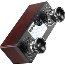 Xinh Kahverengi Stereo Subwoofer Bluetooth Hoparlör Fm Radyo Taşınabilir Hoparlör Mp3 Oyun (Yurt Dışından)