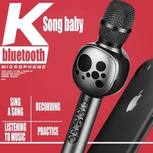 Xinh Profesyonel Karaoke Mikrofon Hoparlör El Mini Ev Mic Müzik Çalar Singing Kaydedici Ses Değiştirici Bluetooth Kablosuz (Yurt Dışından)