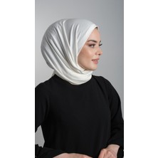 Hürrem Bone Krem Pratik Hazır Geçmeli Şal Viskon Kumaş Penye Şal 2108_40
