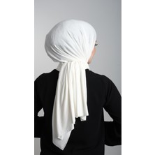 Hürrem Bone Krem Pratik Hazır Geçmeli Şal Viskon Kumaş Penye Şal 2108_40