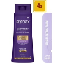 Restorex Collagen&Biotin Dolgunlaştırıcı Şampuan 500 Ml 4 Adet