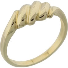 İryum Burgu Altın Yüzük