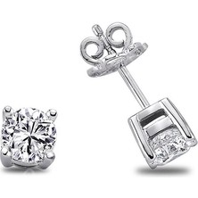 İryum 0.20 Karat H-I Vs Pırlanta Tektaş Küpe W2PE3362