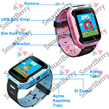 Smartberry Z6 GPS Konumlu Akıllı Çocuk Takip Saati Sim Kartlı Arama, Kameralı, Gizli Dinleme Özellikli