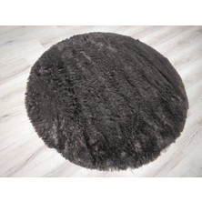 Doğuş Peluş Doğuş Tavşan Tüyü Kahve 140X140CM Yuvarlak Halı