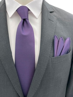 Brianze Mor Kravat Mendil Set