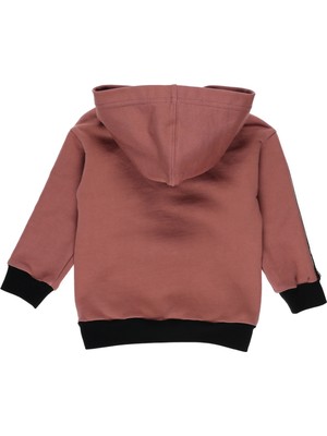 Panço Erkek Bebek Kapüşonlu Kolları Şerit Detaylı Sweatshirt