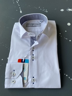 Düz Saks  Pöti Kareli Okul Çocuk Gömleği