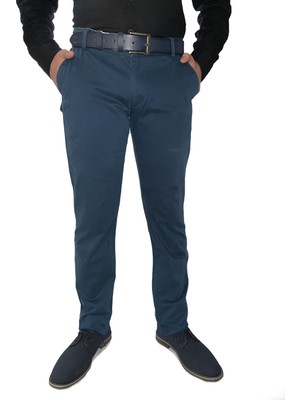 Daniel Voi Erkek Pamuklu Petrol Slim Fit Pantolon 6153-2-PETROL-4