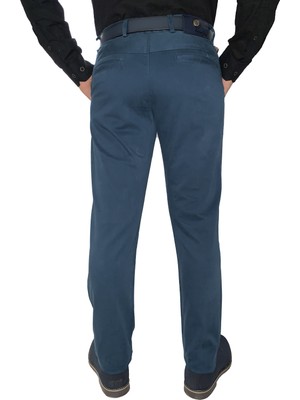 Daniel Voi Erkek Pamuklu Petrol Slim Fit Pantolon 6153-2-PETROL-4