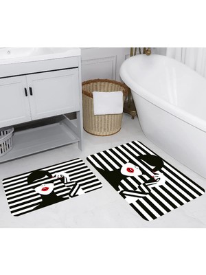 Rovigo Home Dijital Baskılı 2'li Banyo Paspas Takımı RVG5236