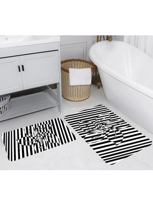 Rovigo Home Dijital Baskılı 2'li Banyo Paspas Takımı RVG5248