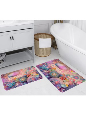 Rovigo Home Dijital Baskılı 2'li Banyo Paspas Takımı RVG5272