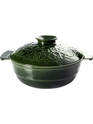 Lava Anatolıa Selçuklu Güveci (Ø)26 Cm. Majolica Yeşil