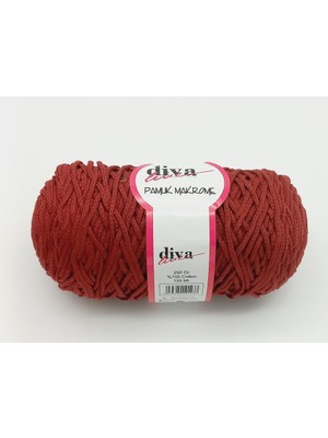 Diva Angel Çanta Aksesuar Diva Pamuk Makrome Açık Bordo Kalın