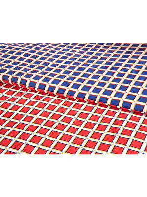 English Home Tesselation Pamuklu Çift Kişilik Nevresım Setı 200 x 220 cm Turuncu